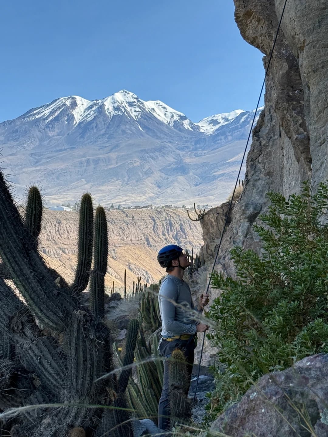 City and mountain view over Arequipa, Peru.